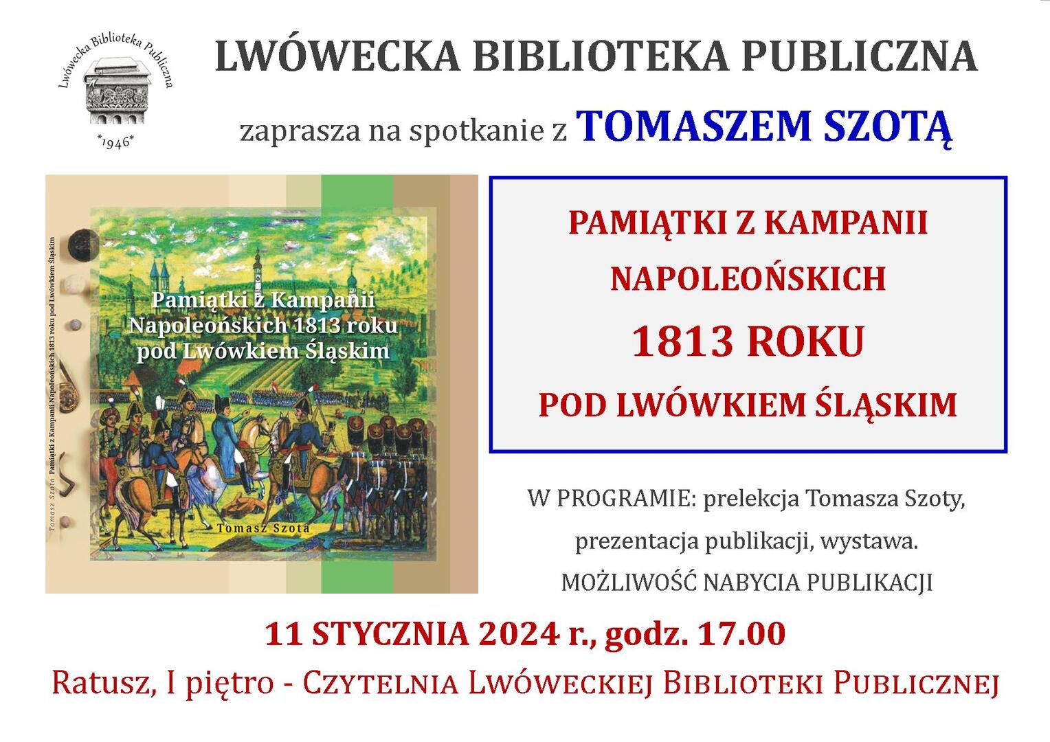 Afisz spotkania z Tomaszem Szotą