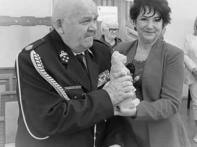 Śp. Stanisław Cieślik i Pani Burmistrz Mariola Szczęsna