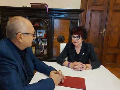MARSZAŁEK WOJEWÓDZTWA DOLNOŚLĄSKIEGO ROZMAWIA Z PANIĄ BURMISTRZ
