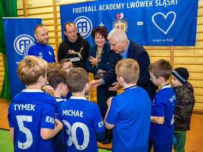 Pani Burmistrz, Prezes DZPN i działacze sportowi podczas LWÓWEK ŚLĄSKI WINTER CUP'24