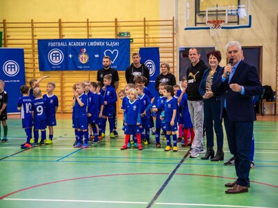 Prezes DZPN przemawia podczas LWÓWEK ŚLĄSKI WINTER CUP'24