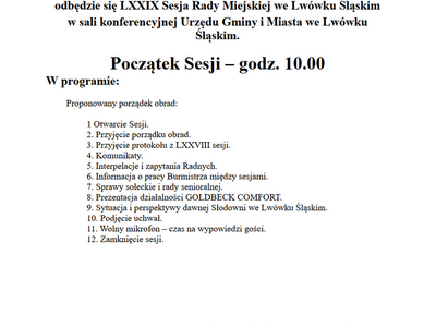 LXXIX Sesja Rady Miejskiej we Lwówku Śląskim