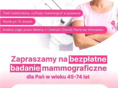 Plakat zachęcający do badań mammograficznych
