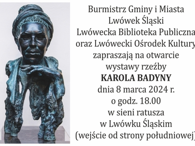 Zaproszenie na otwarcie wystawy rzeźb Karola Badyny
