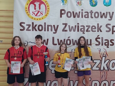 Młodzieżowe mistrzostwa powiatu w drużynowym tenisie stołowym