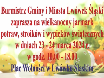 Afisz Jarmark Wielkanocny w Lwówku Śląskim