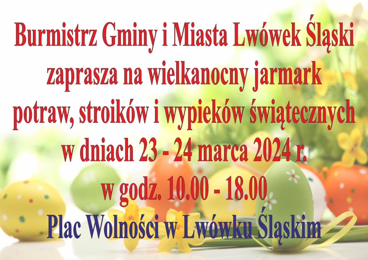 Afisz Jarmark Wielkanocny w Lwówku Śląskim