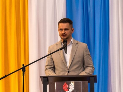 Przemówienie Burmistrza Gminy i Miasta Lwówek Śląski Pana Dawida Kobiałki, fot.1 