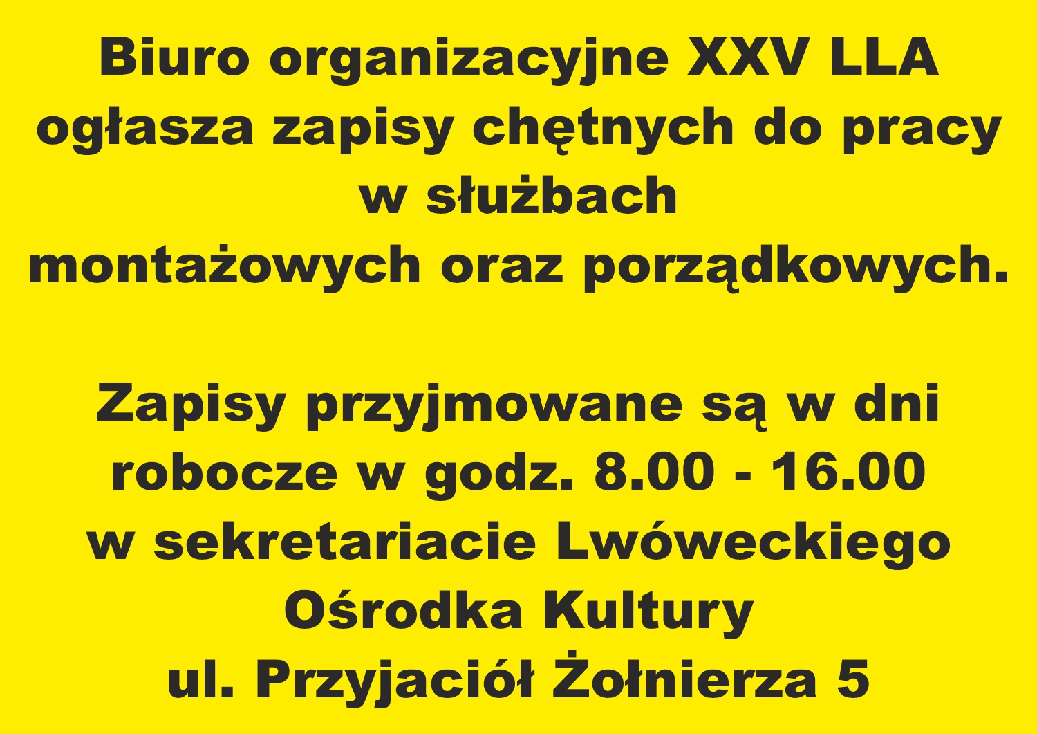 PRACA PODCZAS LWÓWECKIEGO LATA AGATOWEGO - zgłoszenia w LOK