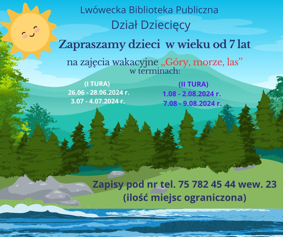 LWÓWECKA BIBLIOTEKA PUBLICZNA ZAPRASZA DZIECI I MŁODZIEŻ