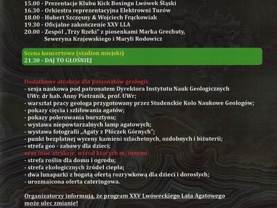 PROGRAM XXV LWÓWECKIEGO LATA AGATOWEGO s.3