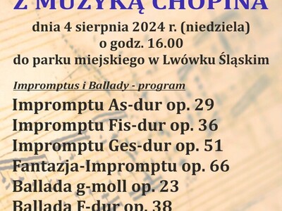 Pan Burmistrz zaprasza na "Spacer z muzyką Chopina"
