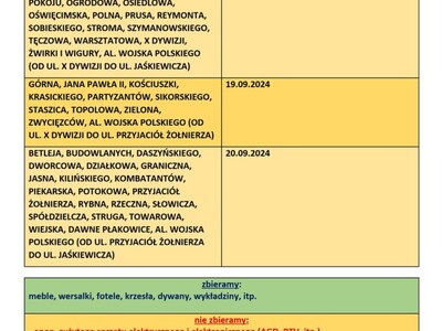 zbiórka odpadów wielkogabarytowych - Lwówek Śląski