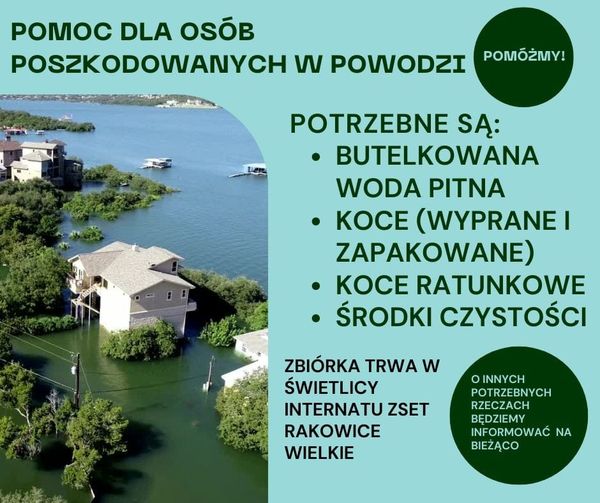 ZBIÓRKA DLA POWODZIAN W INTERNACIE ZSET