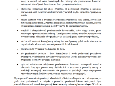 Apel Głównego Lekarza Weterynarii do podmiotów nadzorowanych przez Inspekcję Weterynaryjną które ucierpiały podczas powodzi