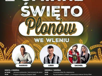Zapraszamy na Gminne Święto Plonów 2025 we Wleniu!