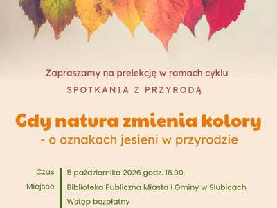Spotkanie z przyrodą: jesienna prelekcja w bibliotece