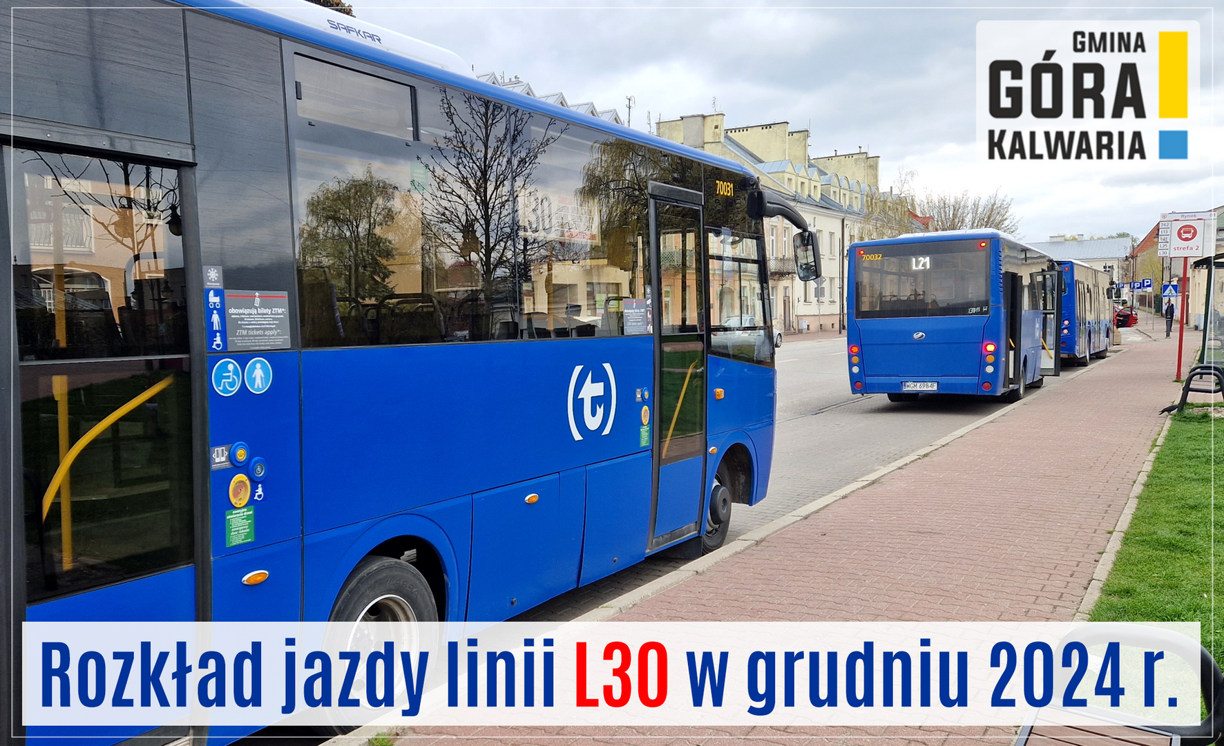 W grudniu linia L30 będzie kursowała ze zmienionym rozkładem
