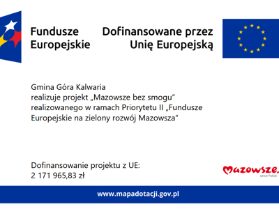 Gmina realizuje projekt "Mazowsze bez smogu"