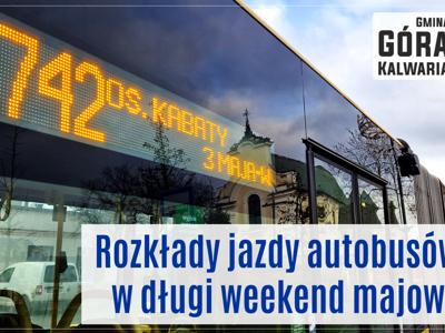 Jak będzie kursowała komunikacja publiczna w dniach 1-4 maja? 