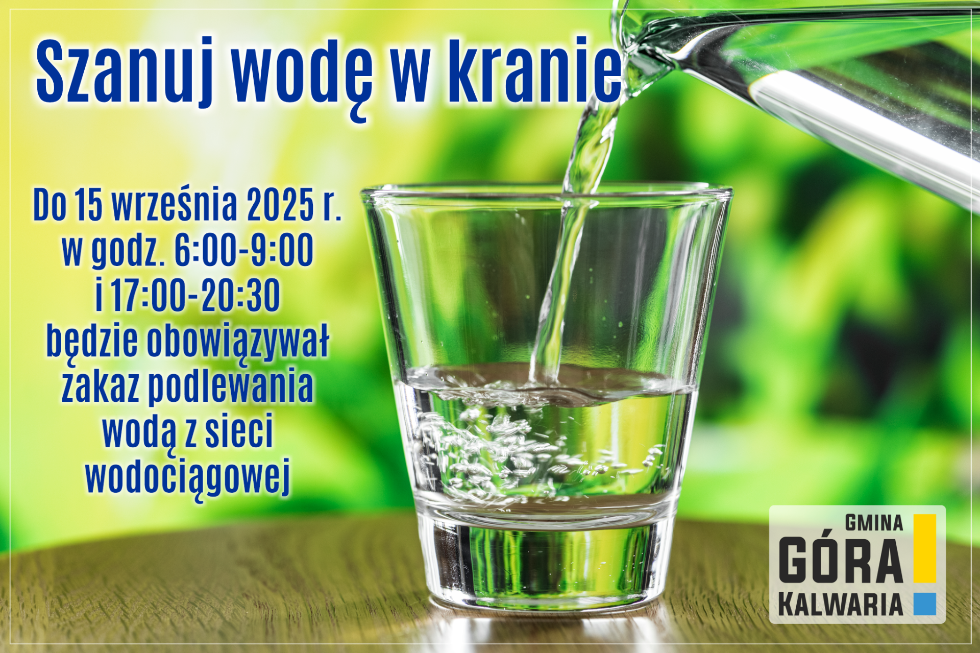 Aby w czasie upałów wody w sieci starczyło dla każdego