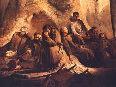 Katorżnicy - na obrazie J.Malczewskiego, ryc. Wikimedia