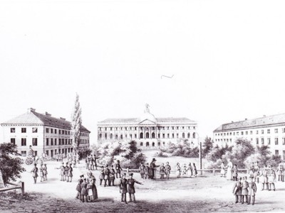 Pałac Kazimierzowski ok. 1825 r., ryc. Muzeum Uniwersytetu Warszawskiego