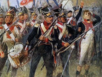 8. Pułk Piechoty Księstwa Warszawskiego, obraz Józefa Chełmońskiego