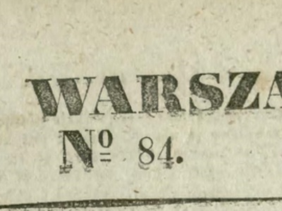 "Kurier Warszawski" nr 84 z 27.03.1831 r.