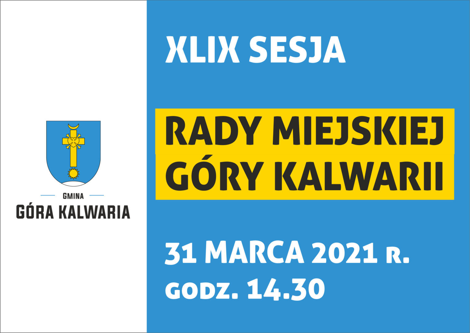 Zaproszenie na sesję Rady Miejskiej