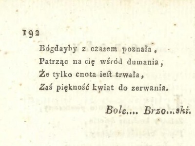 Do Róży - cd., Rocznik Damski, s.192, e-biblioteka UW