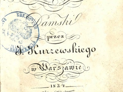 Rocznik Damski z 1824 r., strona tytułowa, e-biblioteka UW