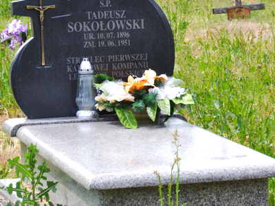 Mogiła legionisty - Tadeusza Sokołowskiego, fot. R. Korczak