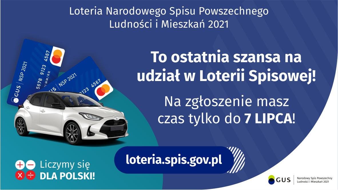 Zgłoś udział w loterii spisowej