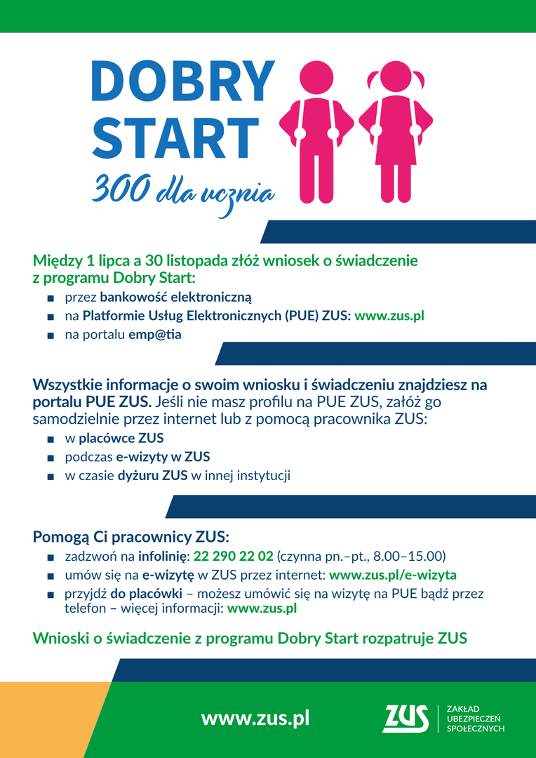 Program Dobry Start - zmiany 