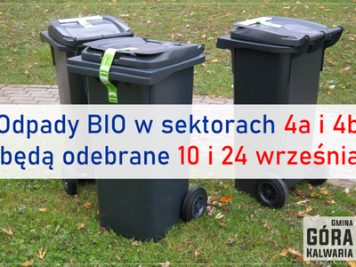 Zmiana terminu odbioru odpadów BIO