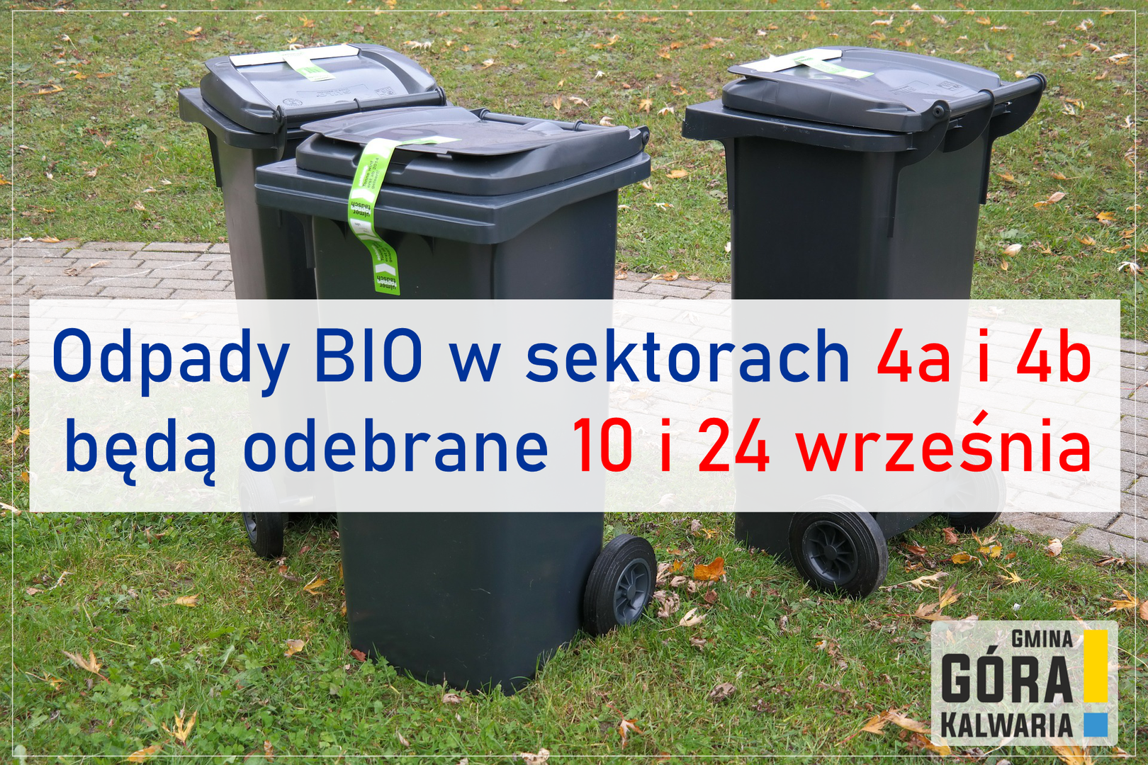 Zmiana terminu odbioru odpadów BIO