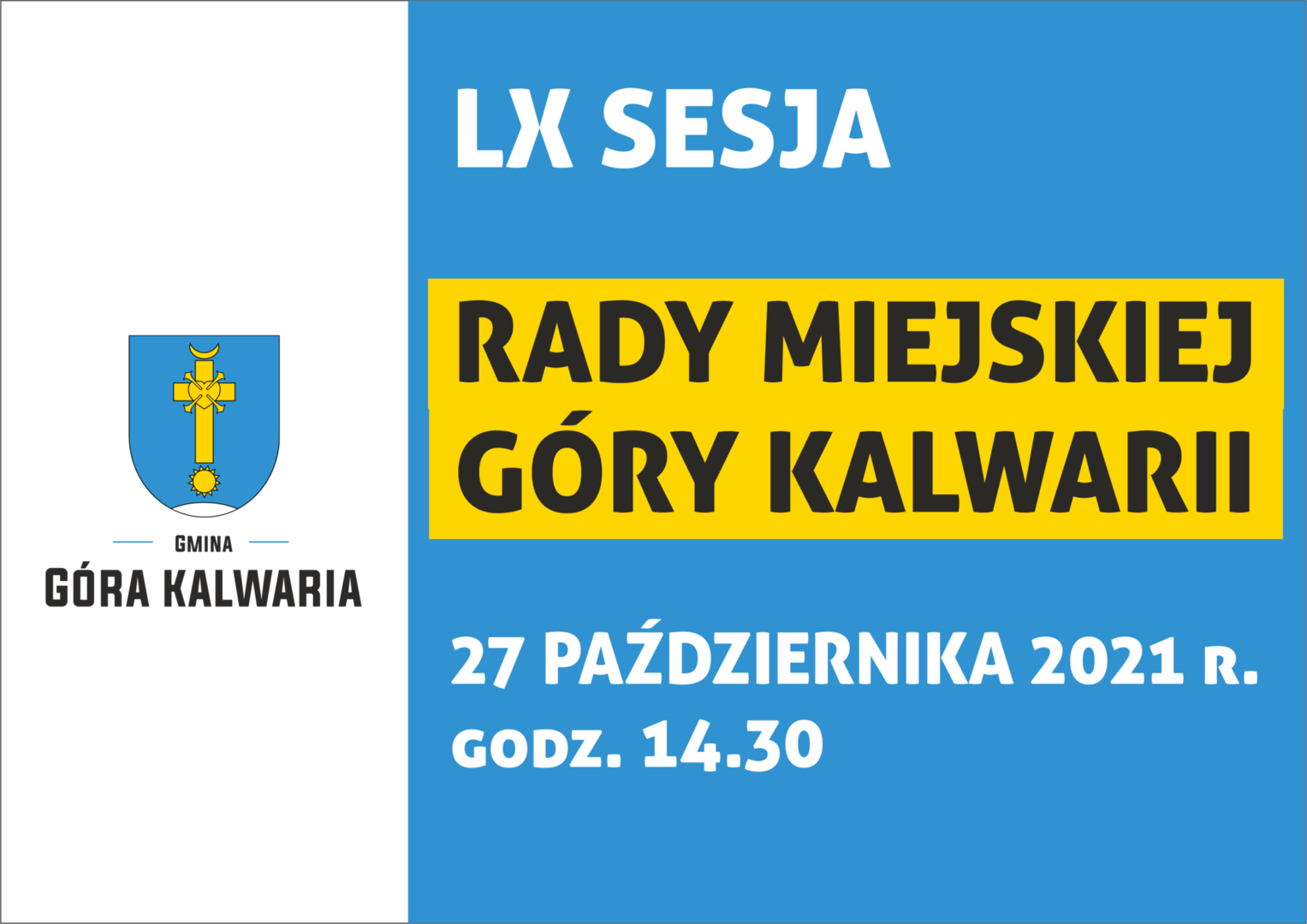 Zaproszenie na 60. sesję Rady Miejskiej