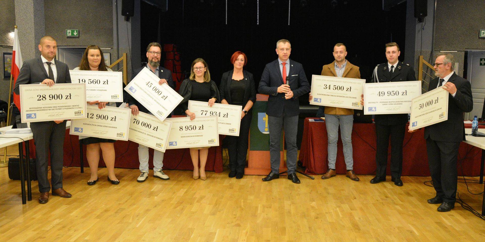 Autorom zwycięskich pomysłów w ramach Budżetu Partycypacyjnego 2022 wręczono symboliczne czeki 