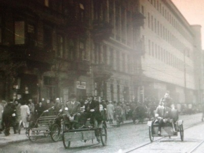 Z lewej budynek sądu przy ul. Leszno w 1941 r., fot. fotopolska.eu