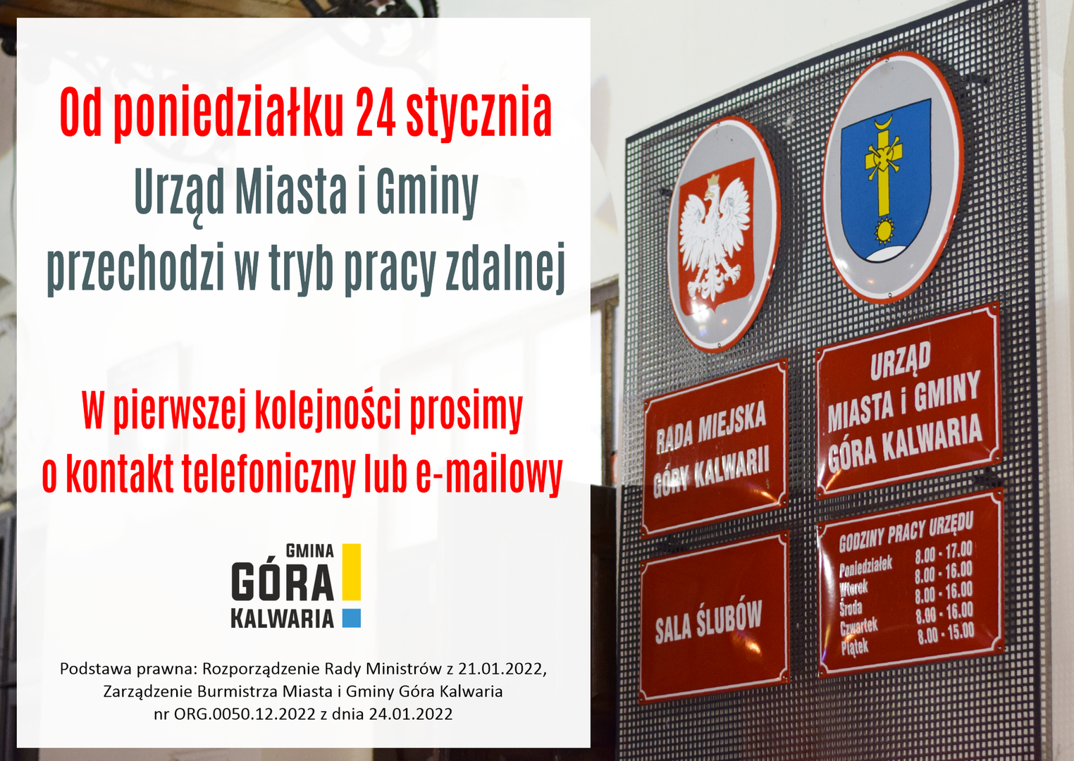 Urząd gminy przeszedł na pracę zdalną