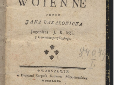 Jan Bakałowicz, podręcznik z 1771 r., fot. Biblioteka Narodowa