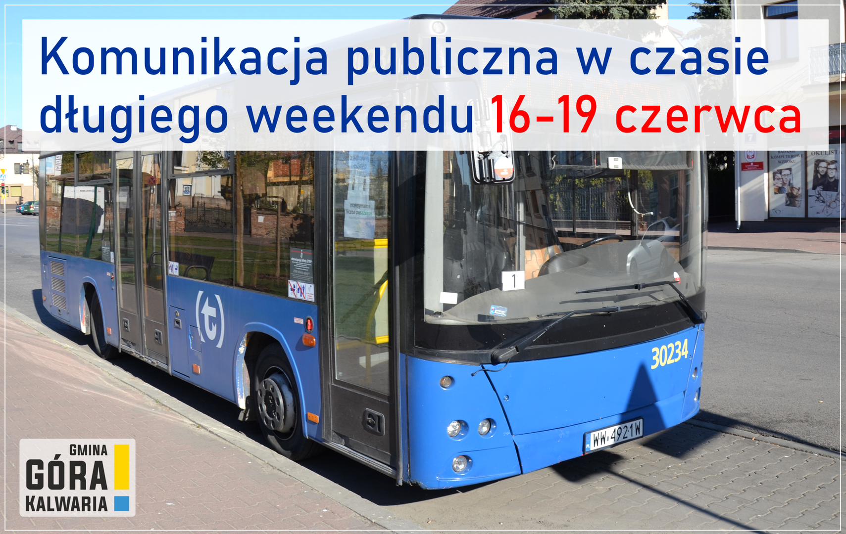 Linie autobusowe w długi weekend