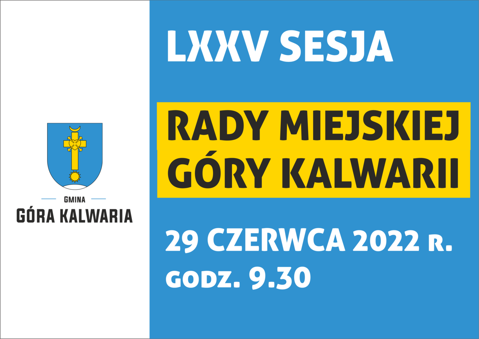 Zaproszenie na 75. sesję Rady Miejskiej