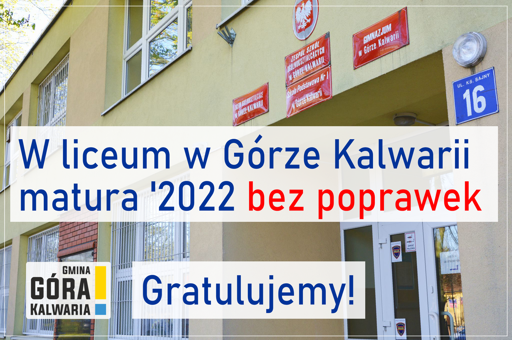 Wyniki matur w LO w Górze Kalwarii