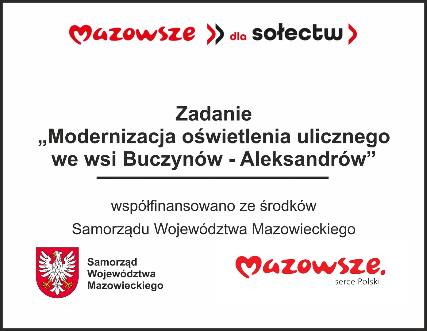 Nowe energooszczędne oświetlenie w sołectwie Buczynów-Aleksandrów