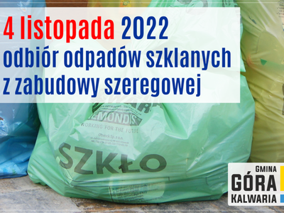 Odbiór odpadów szklanych z zabudowy szeregowej