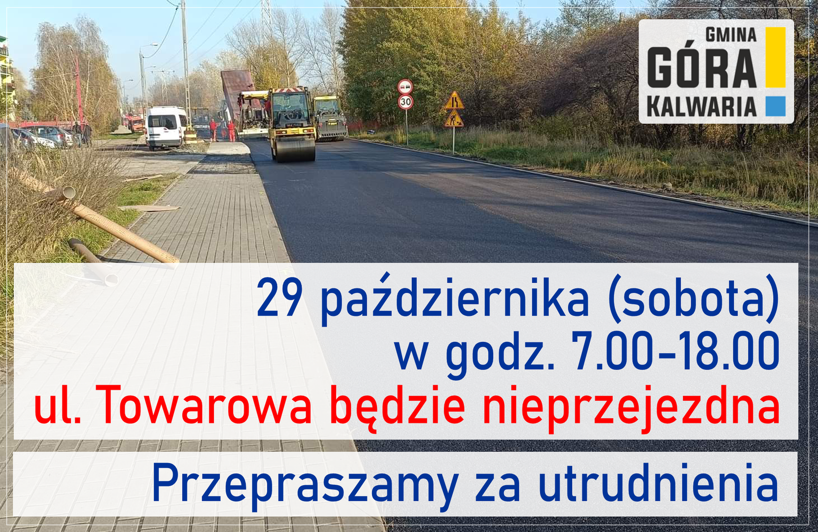 Utrudnienia na ul. Towarowej 