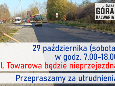 Utrudnienia na ul. Towarowej 