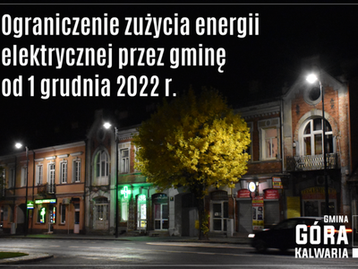Ograniczenie zużycia prądu w gminie